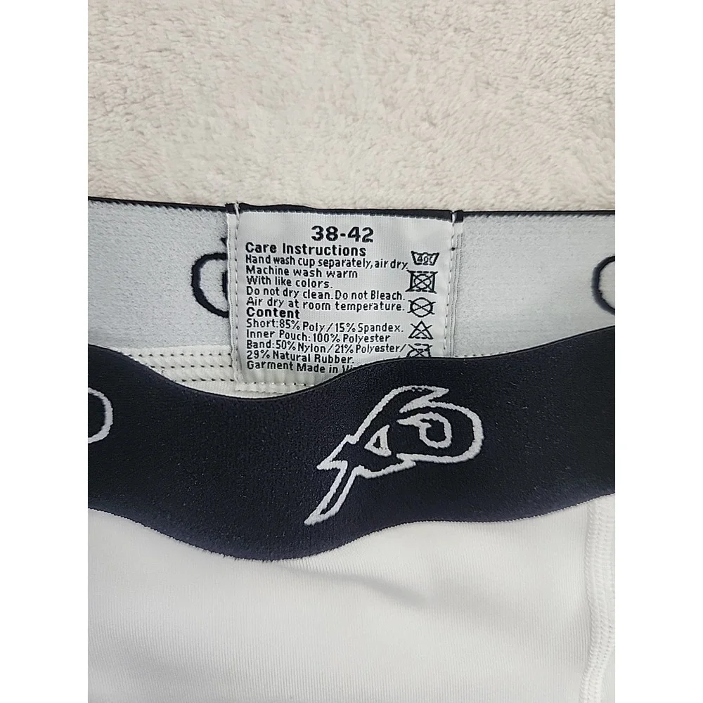XO Elite Slider Shorts w/ Cup Pocket, White, 38-42